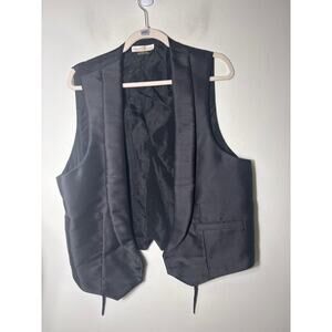 Carrot & Gibbs Silk Textured Dot Tux Vest and Bow Tie Set Sz L